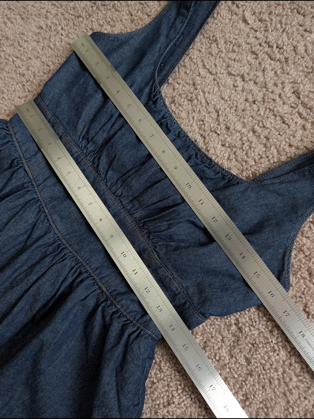 Altar'd State Womens Dark Blue Sahara Denim Sleeveless Mini Dress Size Medium - Picture 14 of 16